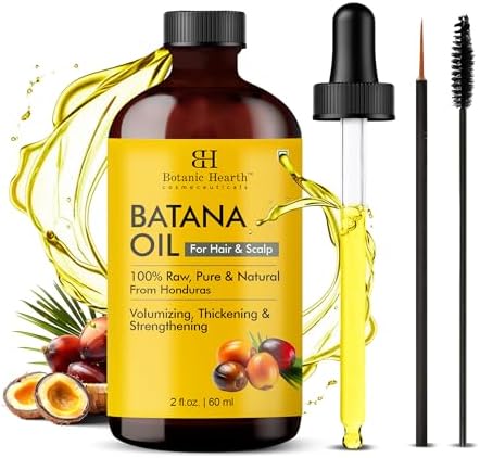 Botanic Hearth Batana Oil for Hair Growth, Dr Sebi Inspired, 100% Raw & Pure Batana Oil from Honduras, Nourishing Scalp & Hair Treatment for Thickness & Strength, All Hair Types, 2 fl oz - Image 1