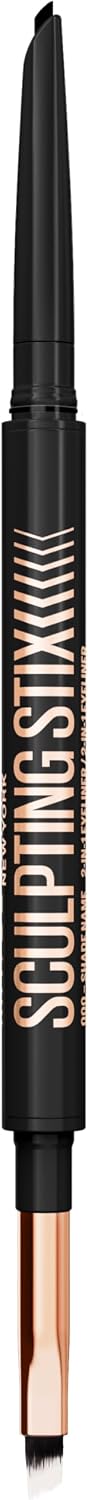 MAYBELLINE Sculpting Stix 2-in-1 Eyeliner, Dual Ended Brown Eye Liner With Up to 24HR Wear, Smudge and Sweat-Resistant Eye Makeup Formula, Smooth Espresso, 1 Count - Image 10