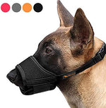 Side angle of the adjustable loop pet mouth cover illustrating the soft interior padding.