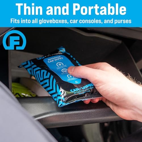Fortress car interior wipes showcasing travel size convenience