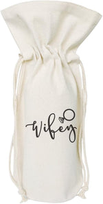 The Cotton & Canvas Co. Eat, Drink and Be Married Wine Bag, Bottle Cover, Bridal Party Gift and Wedding Gift Bag - Image 13