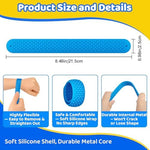 Nothomme silicone fidget bracelets showing various tactile textures