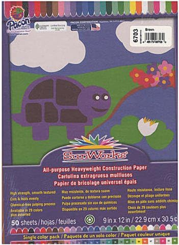 Pacon Sunworks construction paper brown front view art supplies