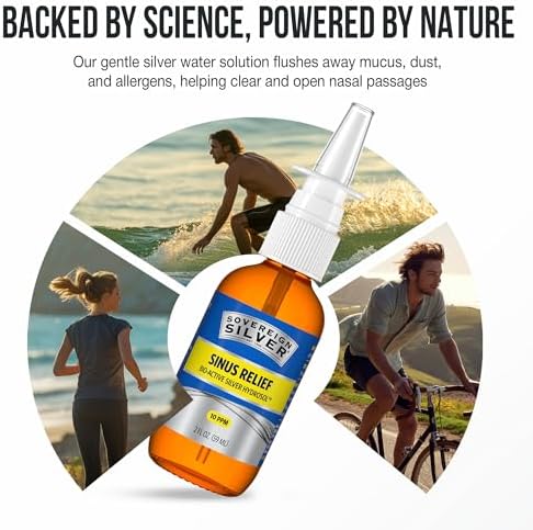 Authentic USA imported Sovereign Silver premium colloidal silver nasal spray multi pack on clean background.