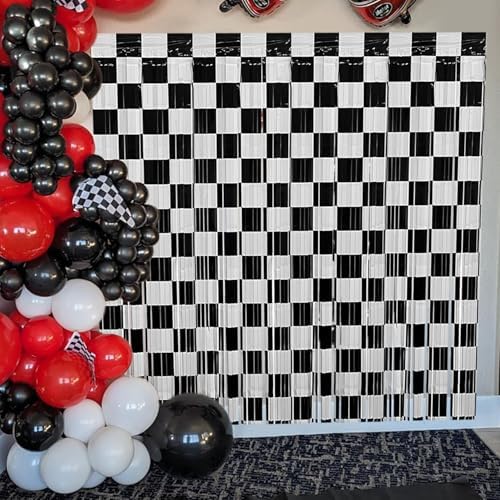Premium imported racing fan party backdrop panels used as a vibrant studio photography prop.