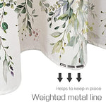 Detailing of the reinforced buttonholes and premium stitching on the Tititex sage green washroom curtain.
