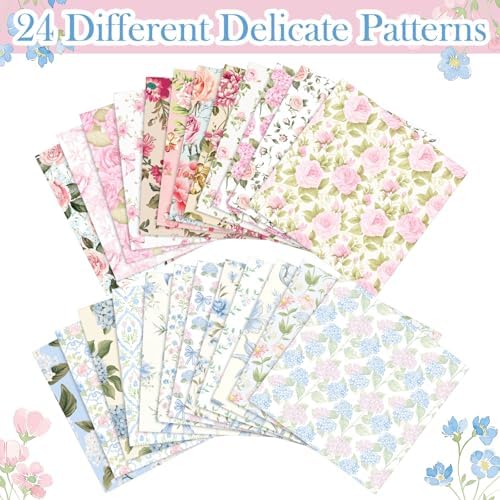 Assorted vintage floral patterns on decoupage napkins