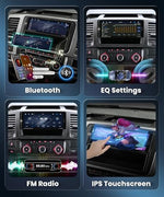 Mahvec car stereo with 7-color ambient button lighting active