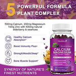 Close up of Mulittea gummy supplement label details