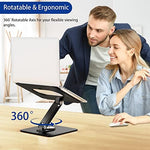 Premium metal construction of Besign LSX7 stand holding a fifteen inch laptop stably.