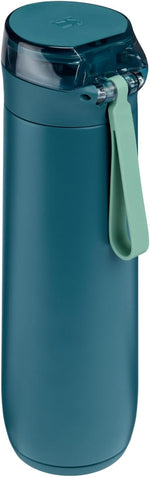 Stanley Flowstate Spring Bottle dual action locking lid and carry strap close up