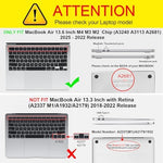 Fintie notebook style laptop cover back view displaying precise ventilation slots and rubberized feet