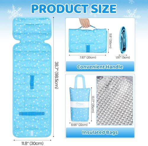Orzbow cooling seat pad showing four removable ice packs