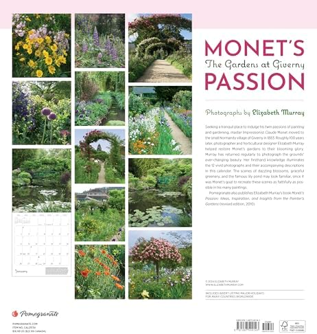 Monet's Passion: The Gardens at Giverny 2025 Wall Calendar - Image 5
