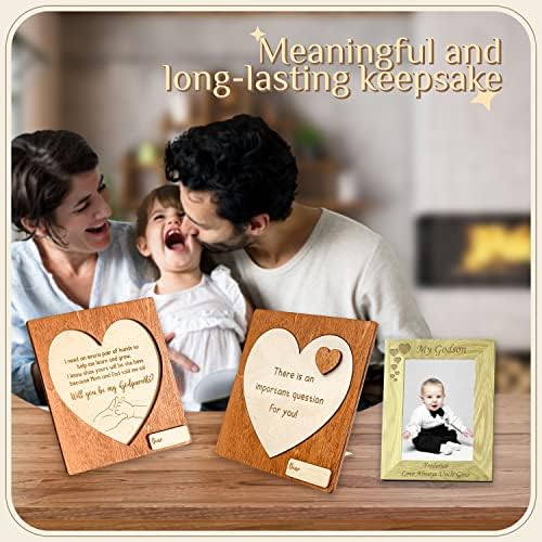 97 Decor godmother and godfather proposal cards with photo slots
