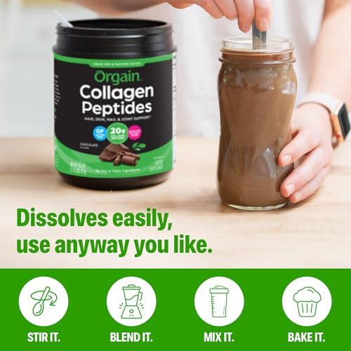 Orgain collagen powder container size and weight details