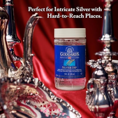 Goddard's professional tarnish remover packaging with usage instructions for silverware.