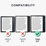 Side profile of kwmobile Kobo Sage case with access to ports