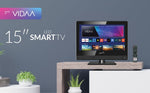 Supersonic portable compact TV setup in a recreational vehicle setting highlighting mobility