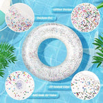 Premium polyvinyl chloride transparent swimming rings by Wettarn showing the secure air valve mechanism.