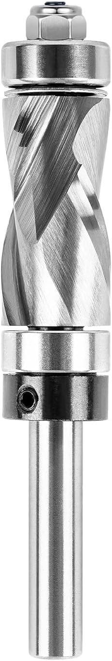 SpeTool trim router bit front view with 1/4 inch shank