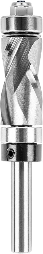 SpeTool trim router bit front view with 1/4 inch shank