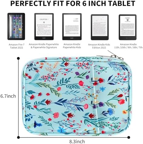 HoYiXi e-reader sleeve showing internal mesh storage pockets