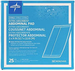 Two packs of twenty five count Medline sterile ABD pads unboxing