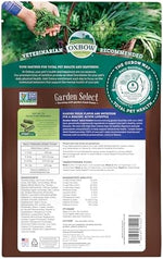 Back of Oxbow Garden Select bag showing nutritional information