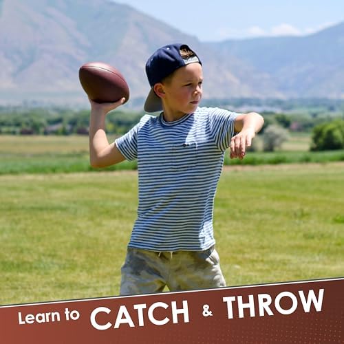 Nine and a half inch soft youth football for junior training drills.
