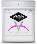 Black Diamond N754L acoustic guitar strings front view packaging