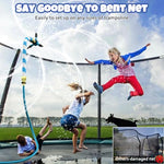 Close up of 360 degree rotating water head on trampoline