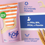 SmartLifeco 100 count pack of unflavored vegan dental floss picks.