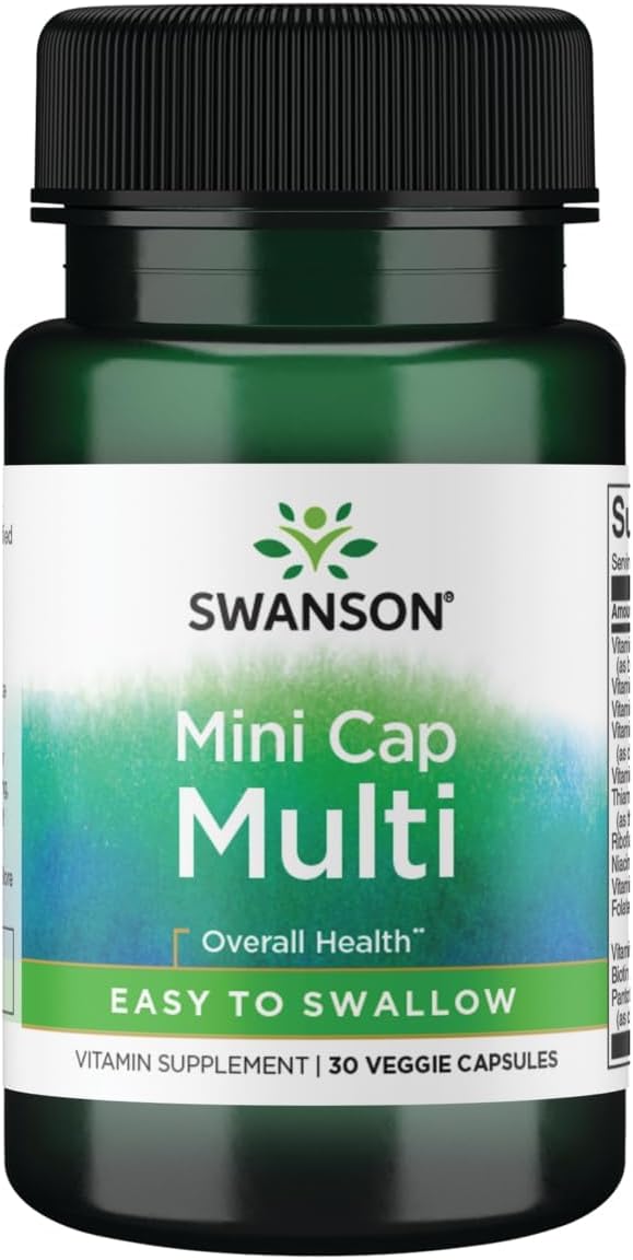 Swanson Daily Multivitamin Without Minerals 30 Veg Capsules front bottle view