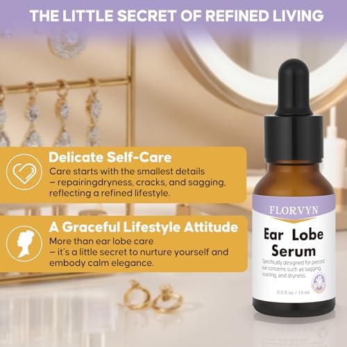 Hydrating ear treatment lotion consistency on fingertips
