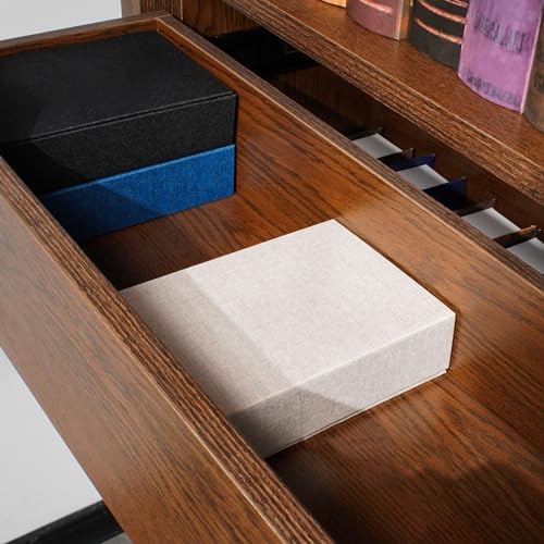 Top view of Hiwhy 4x6 photo organizer on a desk