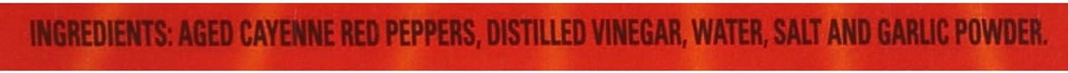 Frank's RedHot Original hot sauce label details