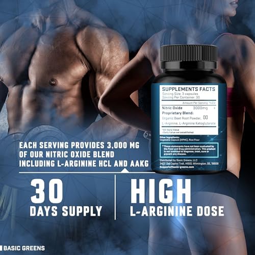 Basic Greens L-Arginine 3000mg capsules texture