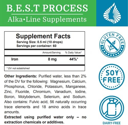 Morter HealthSystem multi mineral liquid dietary supplement bottle showing comprehensive usage instructions