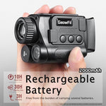 GeowFiiTech rechargeable 4K digital monocular demonstrating handheld portability