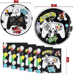 Wernnsai gamer themed disposable dinner and dessert plates