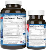 Carlson Elite Omega 3 Gems side label illustrating detailed nutritional facts and dosage instructions