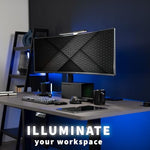 VIVO desk lamp showing the touch control panel for adjustable brightness and color temperature settings