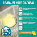 Sudstainables foaming garbage disposal cleaner tablet being dropped into drain
