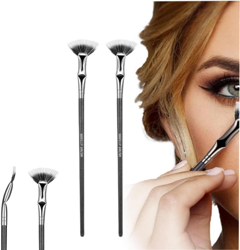 BusyLive Folding Angle Scalloped Lash Brush front view