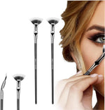 BusyLive Folding Angle Scalloped Lash Brush front view
