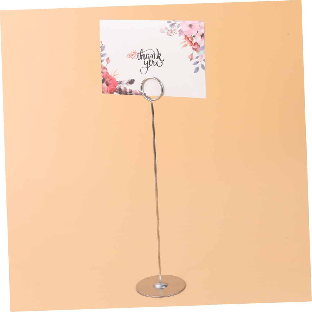 LABRIMP 5pcs Sturdy Stainless Steel Table Card Holder Menu Holder Stand for Events Hotel Party Reception - Image 9