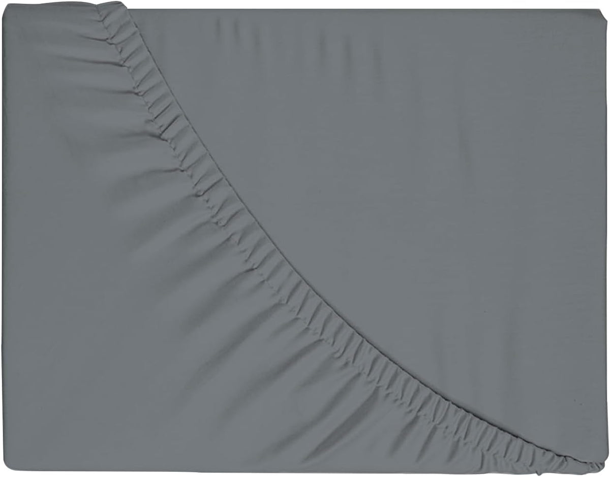 Bedecor gray full size sheet styled on memory foam mattress