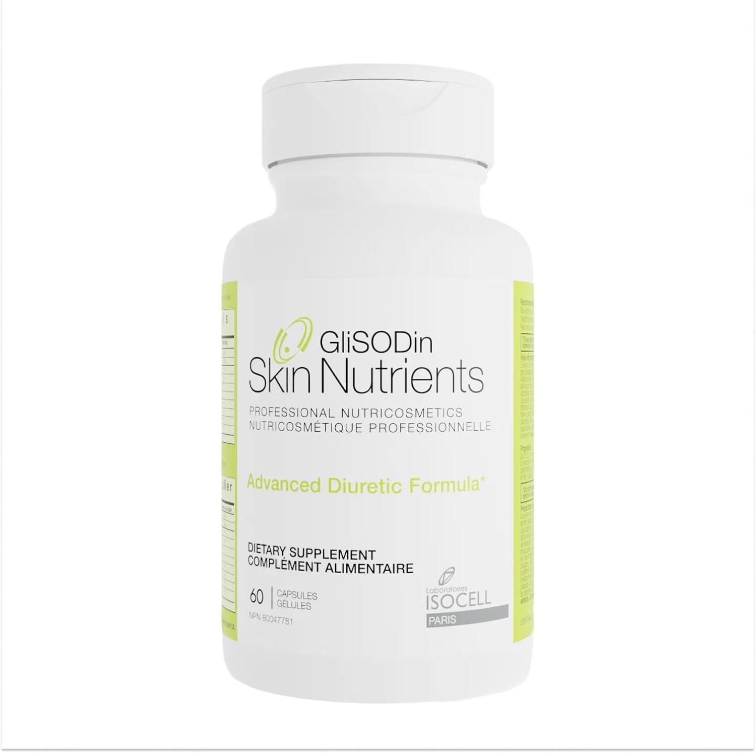 Glisodin Diuretic - Nutraceutical enhances Natural Drainage to Reduce The Swelling associated with Fluid Retention - Has Purification Properties That Assist in eliminating toxins - 60 Capsules - Image 1