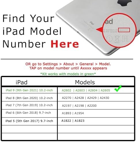 Step-by-step QuickStart guide booklet laid out next to the black glass digitizer replacement panel